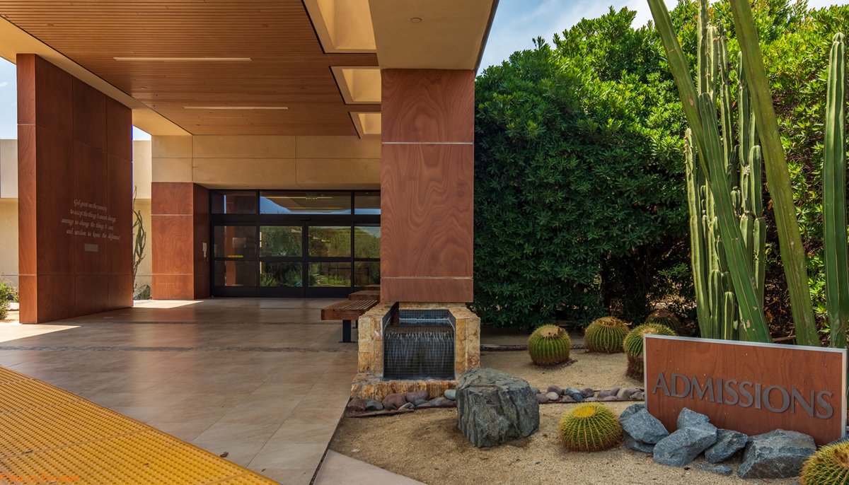 Admissions entrance at Betty Ford Center in Rancho Mirage