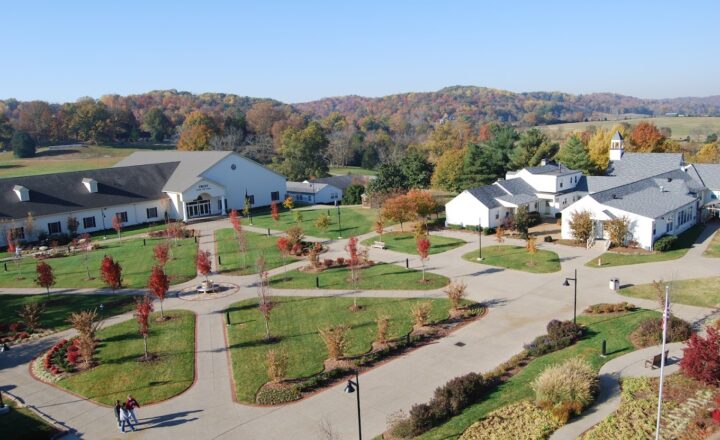 Aerial view of Cumberland Heights River Road residential campus