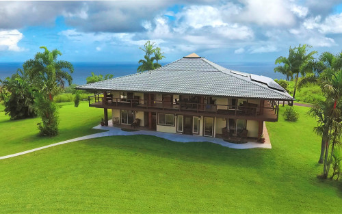 Two-storey Exclusive Hawaii Rehab residence on green grounds overlooking the ocean in Hakalau