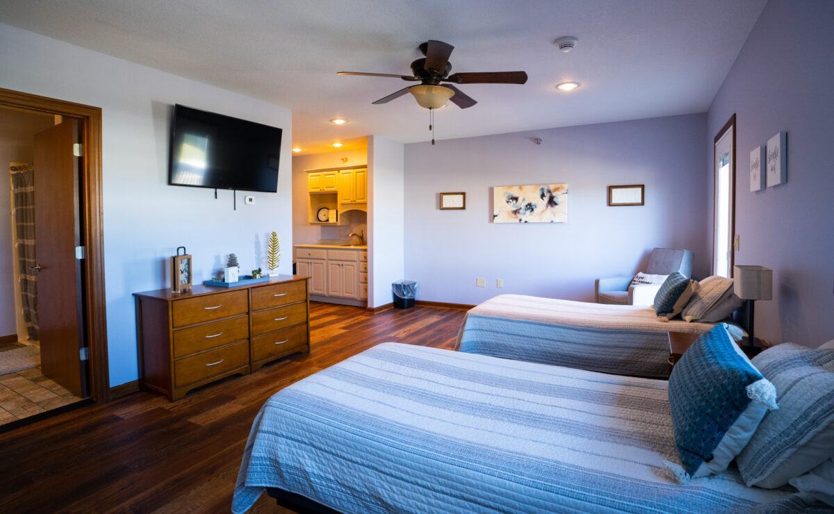 Semi-private residential room at Findlay Recovery Center in Ohio