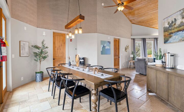 Shared dining area at First Steps Recovery Cypress residential campus in El Dorado Hills