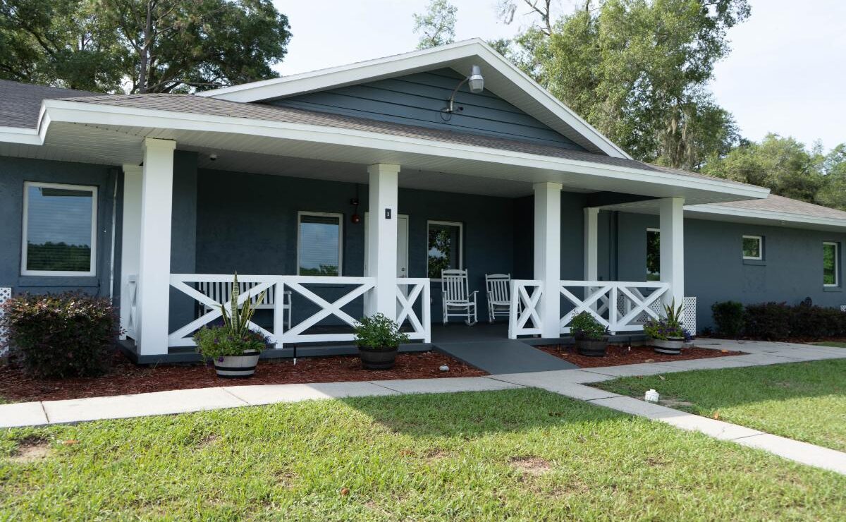 Harmony Hills residential campus pond and grounds in Altoona, Florida