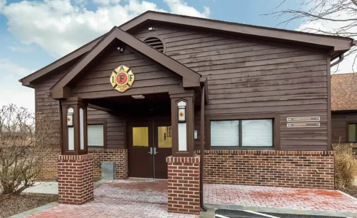 Signed admissions entrance at IAFF Center of Excellence in Upper Marlboro
