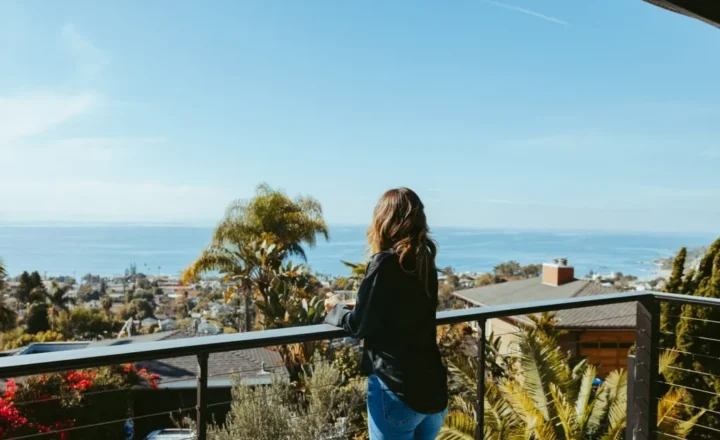 Ocean-view terrace at Laguna Beach Recovery Coast View residence