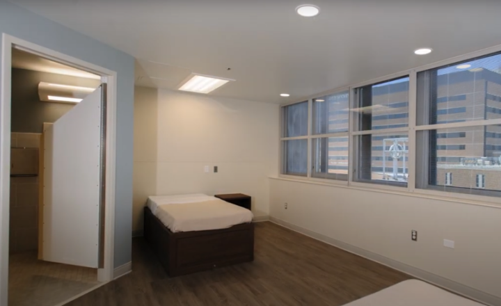 Patient room at Oceans Behavioral Hospital Corpus Christi