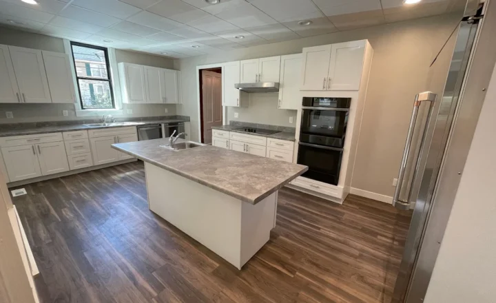 Renovated kitchen inside the Our Hope Association Lyon Street residence