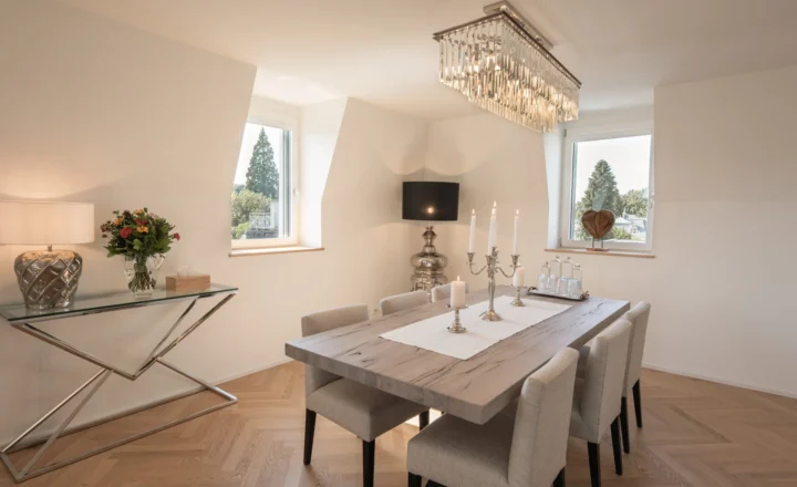 Dining room inside Paracelsus Recovery's Serenitas residence in Zurich