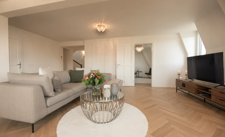 Living room inside Paracelsus Recovery's Serenitas residence in Zurich