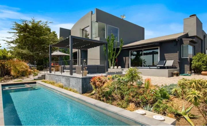 Exterior and pool at Paradigm Treatment's Cavalleri teen residence in Malibu