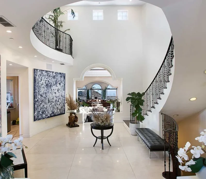 Entry hall inside Peak Path Health's Peak Estate residence in Los Angeles