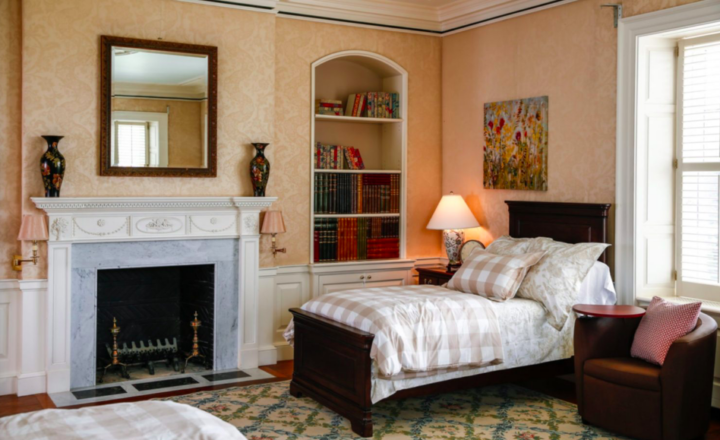 Residential bedroom at Bracebridge Hall in Maryland