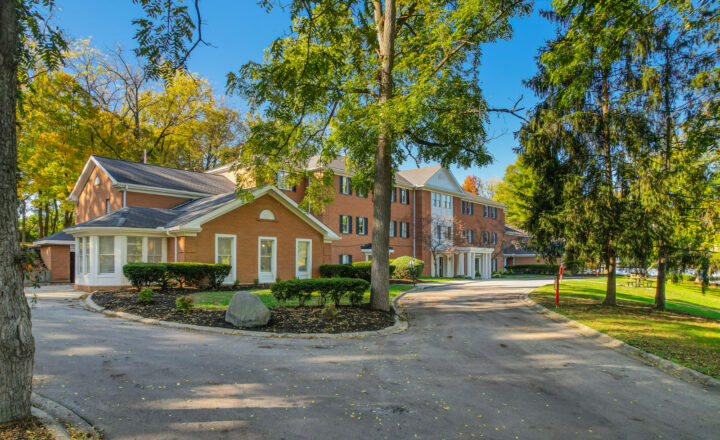 Three-story brick ReCreate Behavioral Health of Ohio residential campus in Gahanna