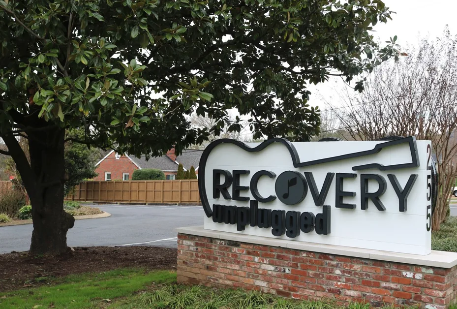 Recovery Unplugged Nashville campus entrance in Brentwood, Tennessee