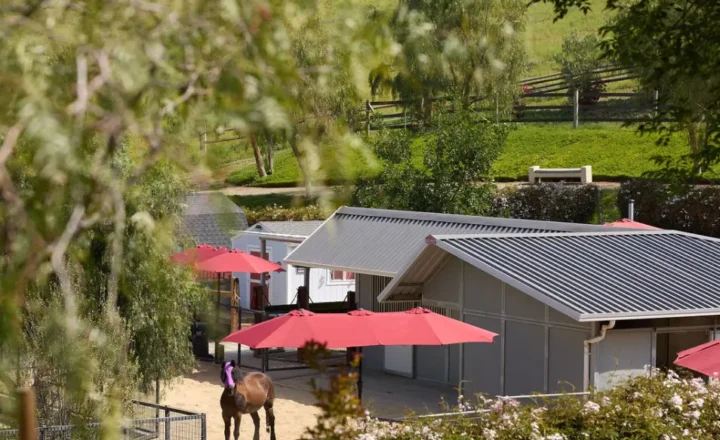 Equine area and buildings at Rise at Mayberry Ranch in Simi Valley