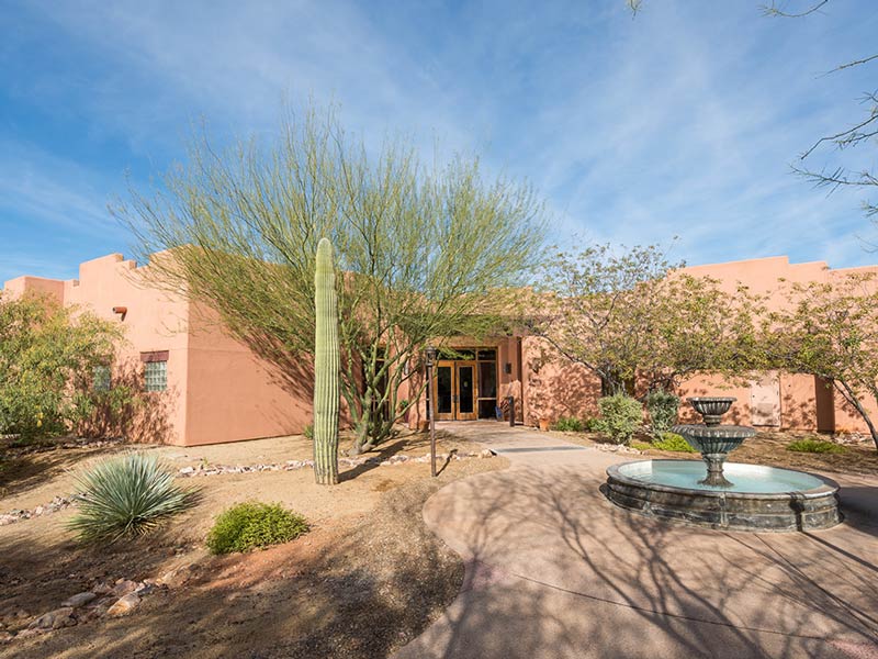 Residential lodge exterior at Sierra Tucson