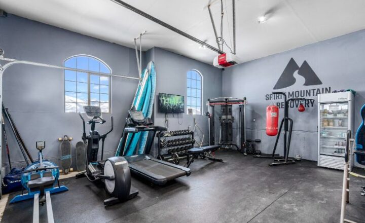 Fitness room at Spirit Mountain Recovery in Eden, Utah