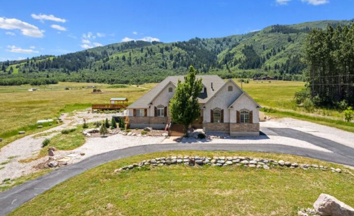Aerial view of Spirit Mountain Recovery residential campus in Eden, Utah