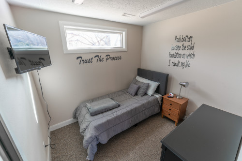 Single resident bedroom at Steps Recovery Center St. George