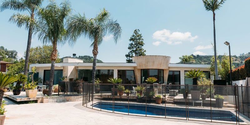 Studio City Recovery residential facility and fenced outdoor pool in Studio City