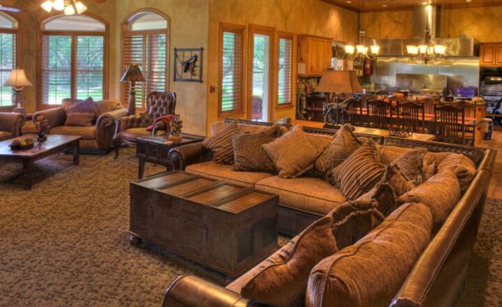 Shared living room and dining area at The Arbor Georgetown residential campus