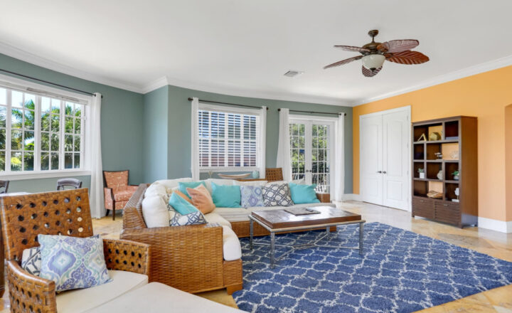 Bright residential lounge at The Best Treatment Center in Lantana