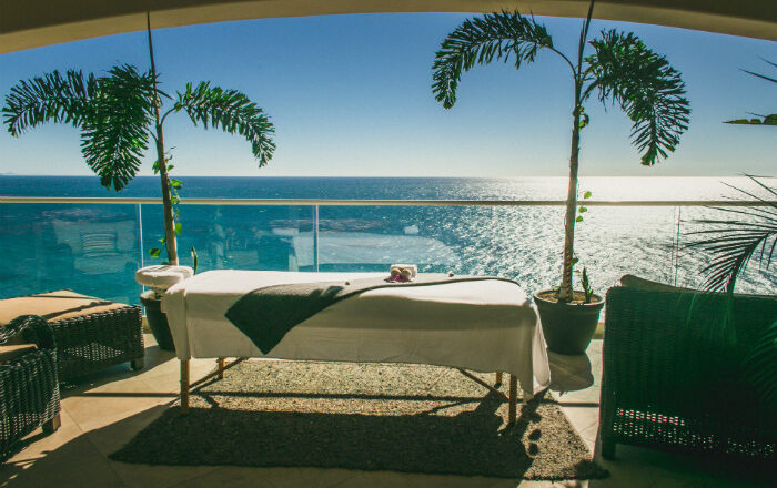 Residential lounge at The Holistic Sanctuary facility in Rosarito