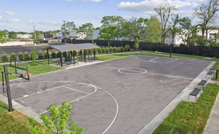 Outdoor basketball court at The Recovery Village Indianapolis