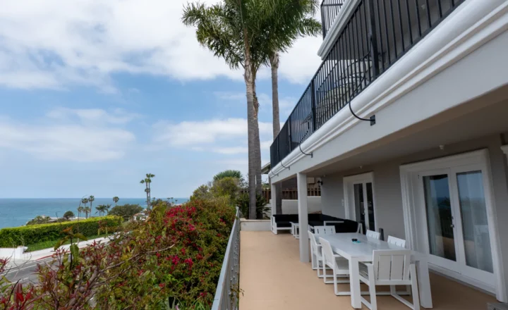 Residential deck at California Detox in Laguna Beach