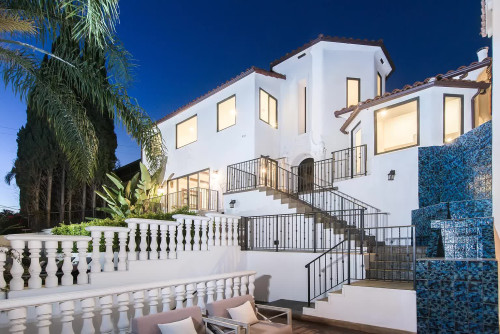 Exterior and terrace of the Hollywood Hills Recovery residence