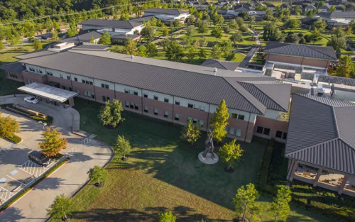 Aerial view of The Menninger Clinic Houston campus