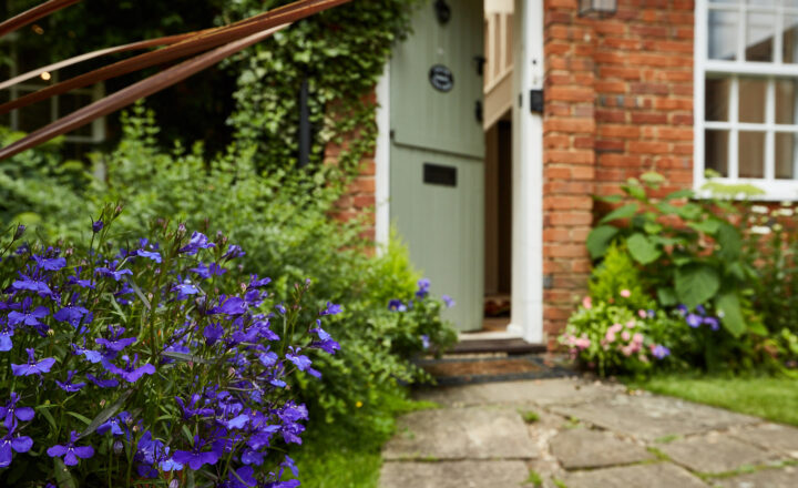 Cottage entrance and garden at Priory Hospital Roehampton