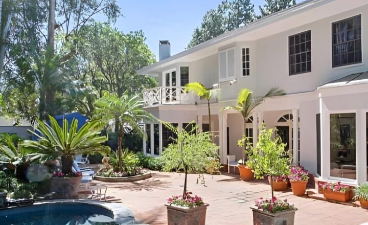 Pool and residential building at Safe Haven Recovery in Beverly Hills