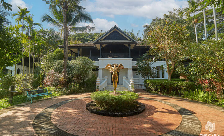 Entrance courtyard at The Cabin Chiang Mai