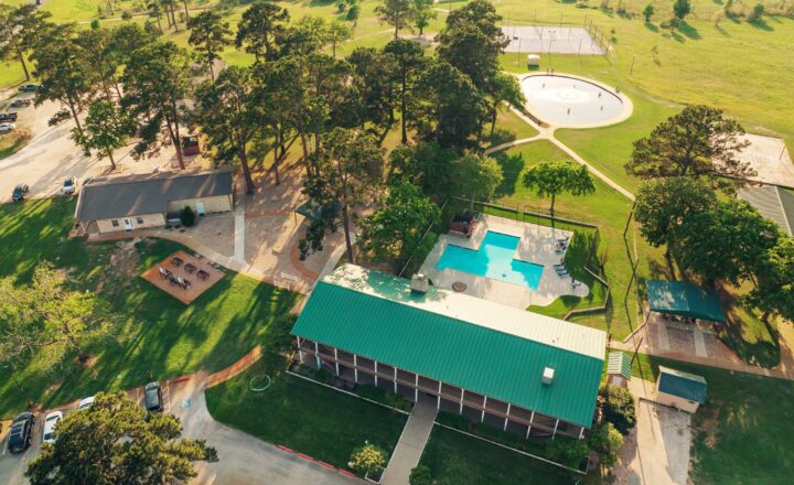 Aerial view of Willow Springs Recovery’s Bastrop campus