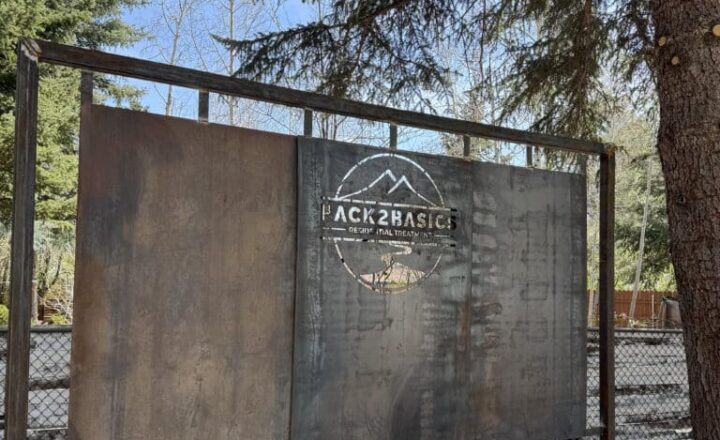 Back2Basics entrance signage in Flagstaff, Arizona