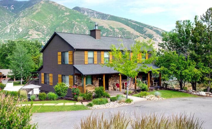 Deer Hollow Pioneer House residential campus beneath the Wasatch Mountains in Draper, Utah