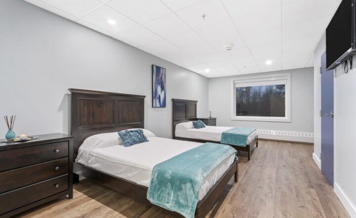 Harborview Treatment shared residential bedroom in Cohasset