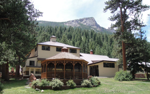 Harmony Recovery sign and residential campus in Estes Park, Colorado