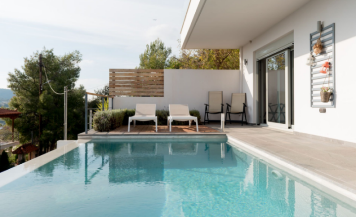 Outdoor tennis court shown for Hellenic Practice residential care in Athens
