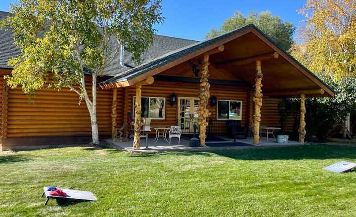 Group room and lodge at Rainbow’s End Recovery Center in Challis, Idaho