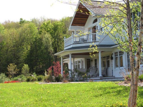Main residential house at Rippling Waters men’s retreat in the Catskills