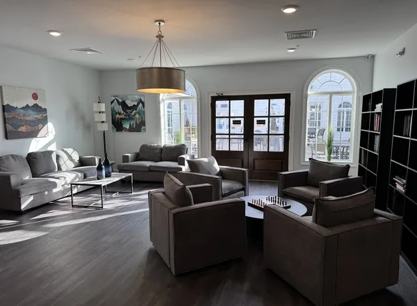 Seating area and chess board inside The Sylvia Brafman Mental Health Center Georgia