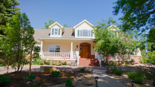 Exterior of The Rose House residential campus in Lafayette
