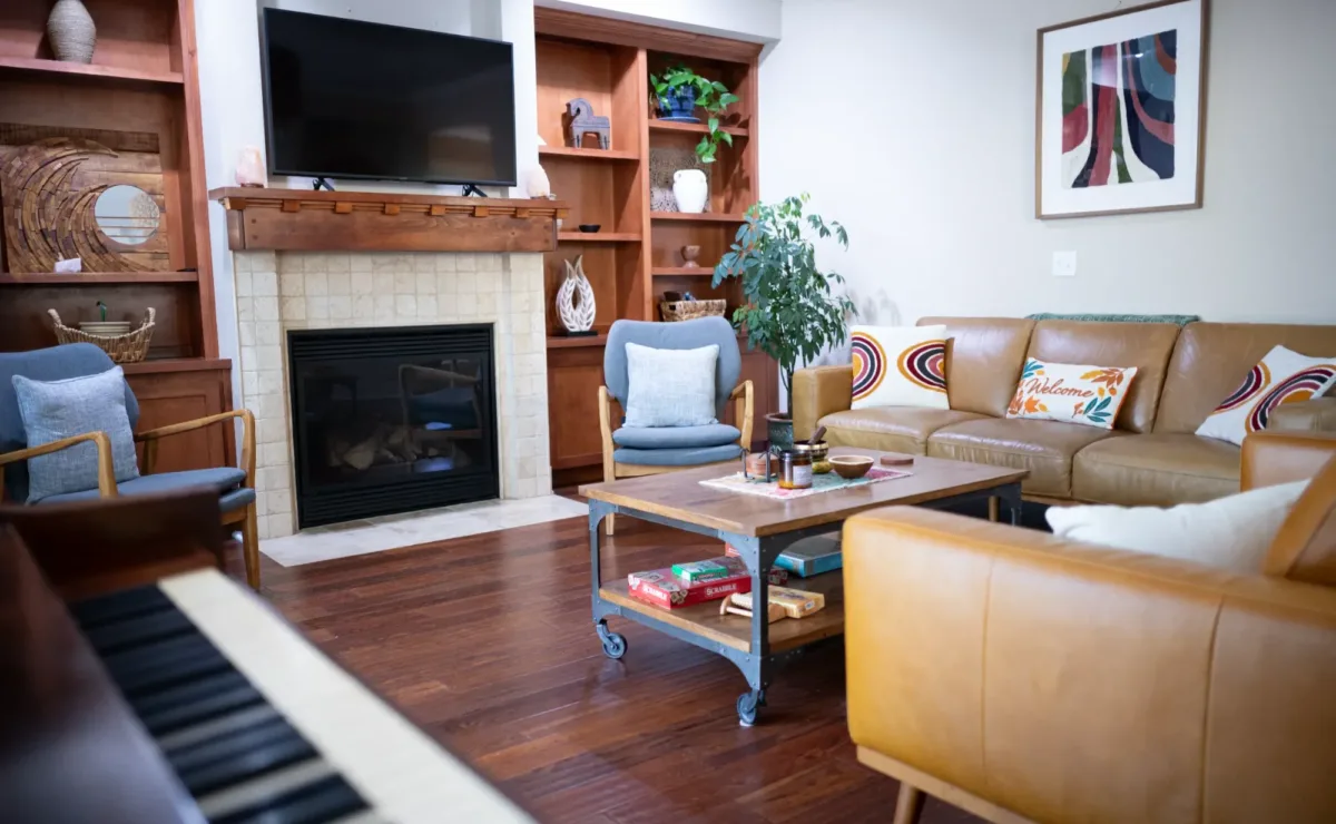 Common room in a Windhorse-supported San Luis Obispo residence
